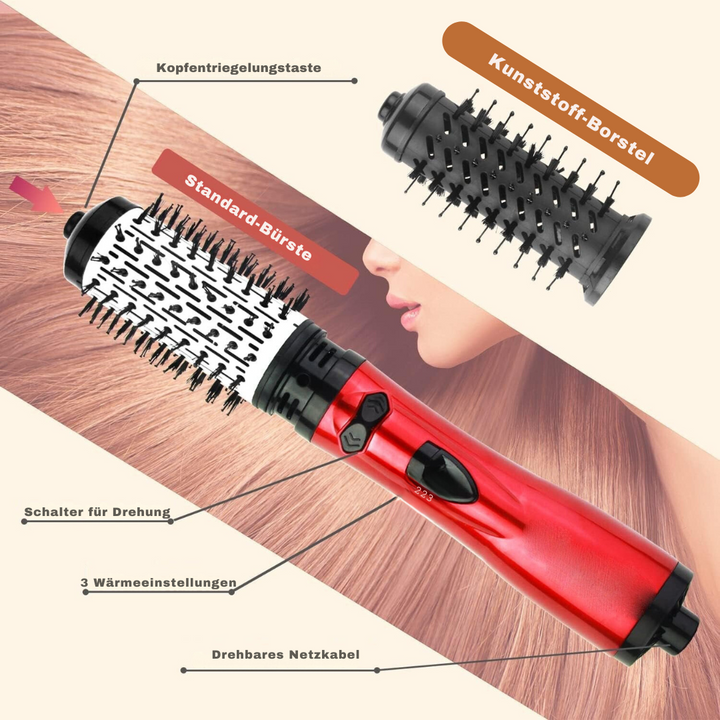 VF Premium HairWave™ | Tragbare 3-in-1-Haarbürste für alle Ihre Frisuren